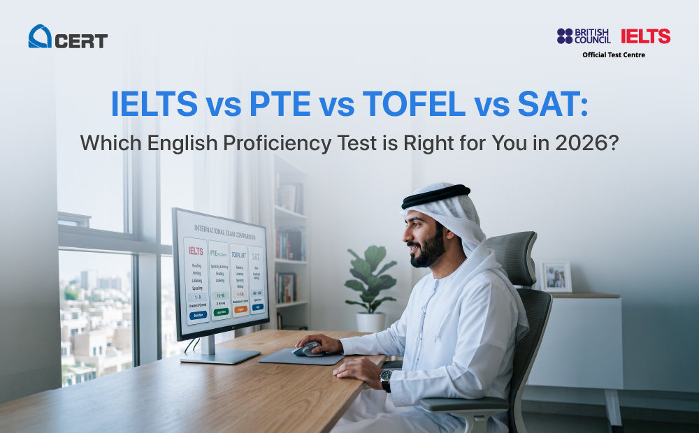 Which English Test in 2026 | IELTS vs PTE vs TOFEL vs SAT
